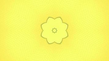 Looping wallpaper with yellow abstract dots and circles Background and overlay for intro video