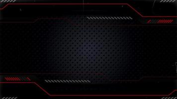 Abstract black red ribbon modern technology motion video background