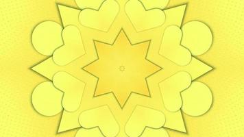 Looping wallpaper with yellow abstract dots and circles Background and overlay for intro video