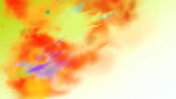 vattenfärg stänk bakgrund med regnbåge måla borsta rörelse video bakgrund