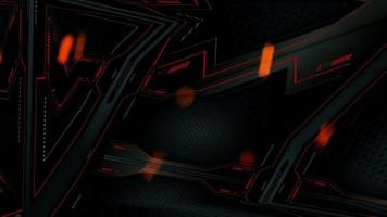 Abstract black red ribbon modern technology motion video background