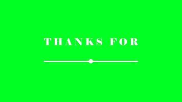 Thanks for watching text bouncing animation on green screen background. A good choice for your video overlay