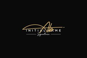 Initial AB signature logo template vector. Hand drawn Calligraphy lettering Vector illustration.