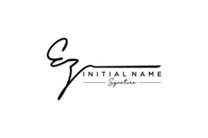 Initial EZ signature logo template vector. Hand drawn Calligraphy lettering Vector illustration.