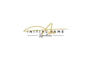 Initial AU signature logo template vector. Hand drawn Calligraphy lettering Vector illustration.