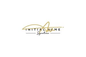 Initial AW signature logo template vector. Hand drawn Calligraphy lettering Vector illustration.