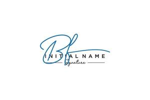 Initial BF signature logo template vector. Hand drawn Calligraphy lettering Vector illustration.