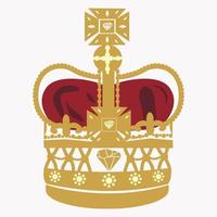 King rown logo vector Illustration. Royal crown silhouette isolated on white background