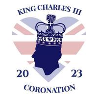 London, UK, 6TH MAY. 2023. King Charles III Coronation Charles of Wales becomes King of England. White post, vector