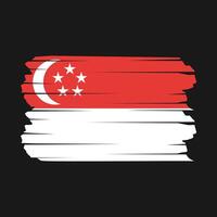 Singapore Flag Brush vector