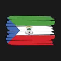 Equatorial Guinea Flag Brush vector