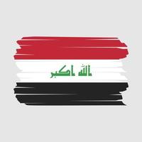 cepillo de bandera de irak vector