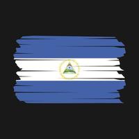 pincel de bandera de nicaragua vector