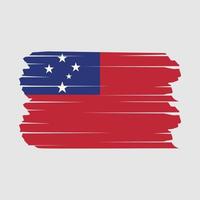 cepillo de la bandera de samoa vector
