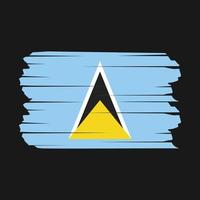 Saint Lucia Flag Brush vector