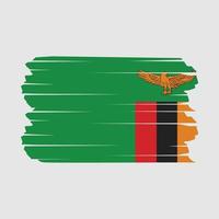 Zambia Flag Brush vector