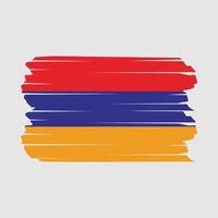 cepillo de bandera de armenia vector