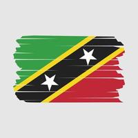 Saint Kitts Flag Brush vector