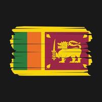 cepillo de bandera de sri lanka vector