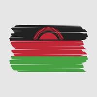 cepillo de bandera de malawi vector