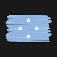 cepillo de bandera de micronesia vector