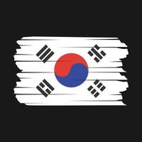 pincel de bandera de corea del sur vector