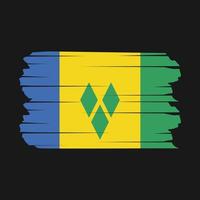 Saint Vincent Flag Brush vector