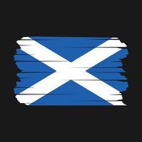 cepillo de la bandera de escocia vector