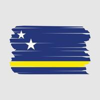 Curacao Flag Brush vector