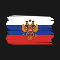 cepillo de bandera de rusia vector