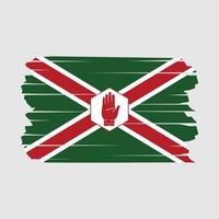 pincel de bandera de irlanda del norte vector