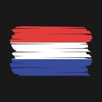 Netherlands Flag Brush vector