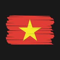 cepillo de bandera de vietnam vector