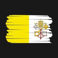 cepillo de la bandera del vaticano vector