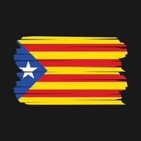cepillo de la bandera de cataluña vector