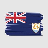 Anguilla Flag Brush vector