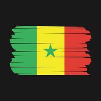 Senegal Flag Brush vector