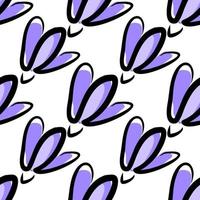 Crocus flowers seamless pattern. Flowers spring pattern. vector