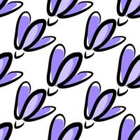 Crocus flowers seamless pattern. Flowers spring pattern. vector