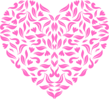 ornamentale cuore forma per nozze invito o san valentino giorno o per decorazione, ornato o grafico design elemento. formato png