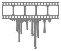 silhouet van de bloederig streep film teken voor film icoon symbool met genre verschrikking, thriller, bloed, sadistisch, spatten, slasher, mysterie, eng. formaat PNG