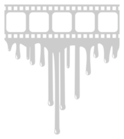 Silhouette of the Bloody Stripe Film Sign for Movie Icon Symbol with Genre Horror, Thriller, Gore, Sadistic, Splatter, Slasher, Mystery, Scary. Format PNG