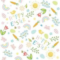 Happy Easter seamless pattern. vector