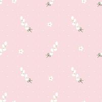 Cute easter seamless pattern with bunny, flowers, butterfly and eggs. vector