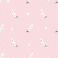 Cute easter seamless pattern with bunny, flowers, butterfly and eggs. vector