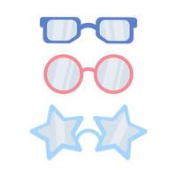 Set of different shaped glasses vector