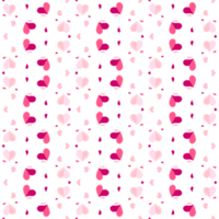 patrones sin fisuras de corazones maravillosos. fondo psicodélico distorsionado en estilo retro hippie de los años 70-80 para impresión en textiles, papel de regalo, diseño web y medios sociales. colores rosa y morado. png