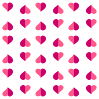 Groovy Hearts Seamless Pattern. Psychedelic Distorted  Background in 1970s-1980s Hippie Retro Style for Print on Textile, Wrapping Paper, Web Design and Social Media. Pink and Purple Colors. png