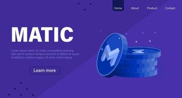 MATIC layout page. Web banner vector