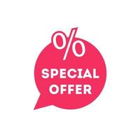 Special offer, business bubble icon. Clipart vector